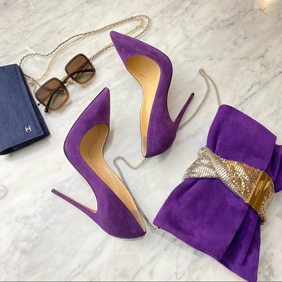Christian Louboutin Shoes - Gorgeous🔥Christian Louboutin🔥 purple suede So Kate 120